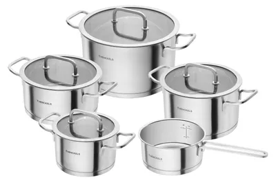 Produktbild von HENCKELS Kochgeschirrset, 5-tlg | rund | 18/10 Edelstahl