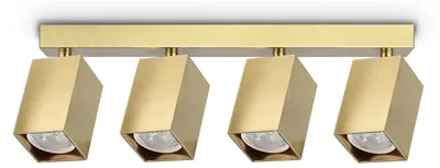 Image de Luminaires encastrés Ideal Lux, 4 ampoules GU10, en laiton, indice de protection IP20, modèle DYNAMITE, référence 371375