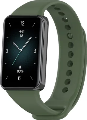 Produktbild von Für Honor Band 9 hochwertiges TPU Solid Color Watch Ersatz Arm Band Dunkelgrün