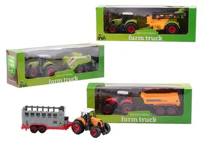 Image de Tracteur agricole avec remorque