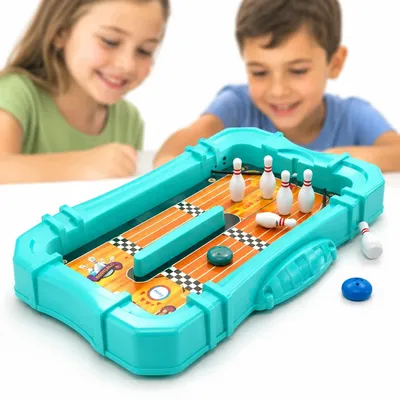 Produktbild von Geschicklichkeitsspiel 6in1 Familienspiel Bowling Fußball für Kinder