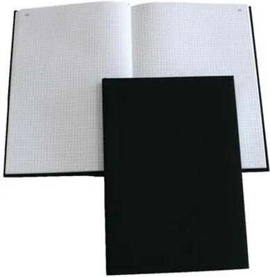 Produktbild von ELVE K43131, Einfarbig, Schwarz, 300 Blätter, 80 g/m², Kariertes Papier, Hardcover