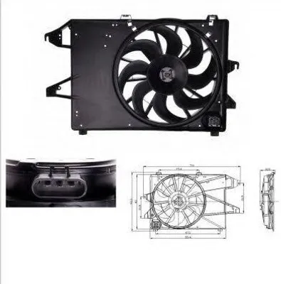 Produktbild von NRF 47004 Lüfter Motorkühlung Kühlerlüfter für FORD MONDEO III Kombi (BWY) Wasserkühler