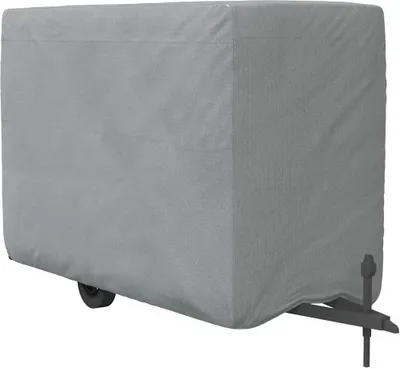 Image de Housse de remorque chevaux gris 396x178x250 cm tissu non tissé