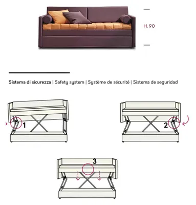 Zdjęcie produktu dla Sofa Łóżko na poddaszu Kanapa Podwójne łóżko piętrowe Łóżka Sofy Wielofunkcyjna kanapa trzyosobowa