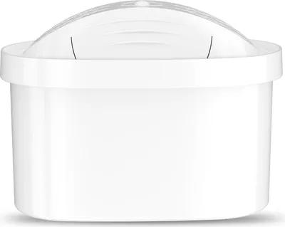 A white water filter cartridge is shown against a white background.