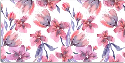 Produktbild von Schreibtischmatte Tischunterlage 90x45 cm Mauspad - Pastellblumen