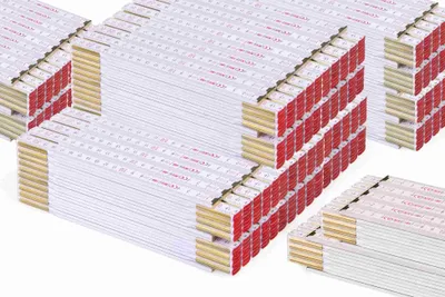 Produktbild von 100 Stk. | Metrie 2m Zollstock Profi 10 | Weiß | Stahlgelenke