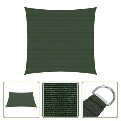 Produktbild von The Living Store Sonnensegel 160 g/m² Dunkelgrün 3x3 m HDPE