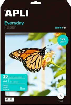Immagine prodotto di Apli - carta fotografica Everyday ft A4, 180 g, confezione da 20 fogli