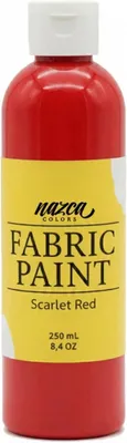 Produktbild von Textilfarbe 250 ml, rote Farbe, permanente Farbe für Stoff und Leder, zum Personalisieren von Kleidung
