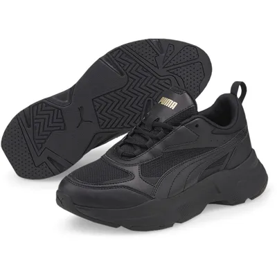 Produktbild von Puma Cassia Sneaker Damen schwarz team gold Gr 38