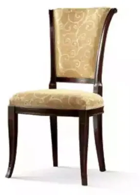 Produktbild von Design Textil Luxus Lehnstuhl Stuhl ohne Armlehne Esszimmerstuhl Beige