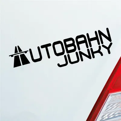 Produktbild von Auto Aufkleber Autobahn Junky Tuning Racing 15x5 cm Schwarz Glanz Sticker Heckscheibenaufkleber
