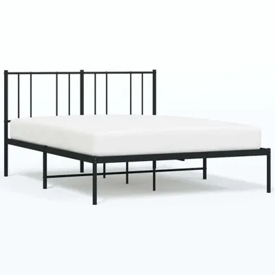 Immagine prodotto di vidaXL Struttura letto con testiera in metallo nero 140x190 cm