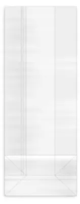 Produktbild von 100x Blockbodenbeutel hochtransparent 100 + 60 x 280mm mit verschweißtem Boden