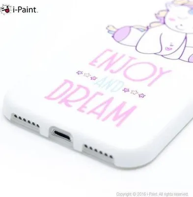 Obrázek produktu pro měkké pouzdro i-Paint s jednorožcem - bílé - vhodné pro Apple iPhone - 7/8 - SE 2020/2022
