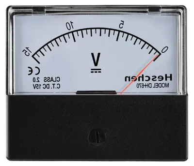 Productafbeelding van Rechthoekige analoge voltmeter DC 0-15V voor paneel
