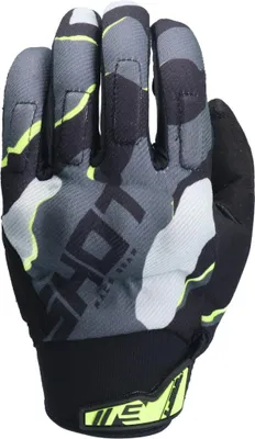 Image de Gants de motocross Shot Drift Camo, jaune fluo, 12
