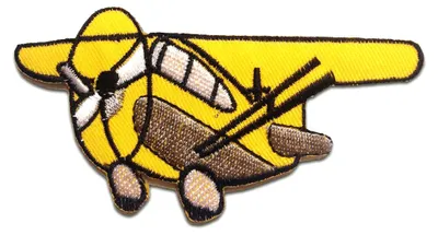 Produktbild von Flugzeug Kinder - Aufnäher, Bügelbild, Aufbügler, Applikationen, Patches, Flicken, Zum Aufbügeln, Größe: 10.3 x 5.7 cm