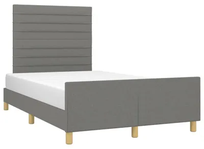 Obrázek produktu pro Rám postele bez matrace tmavě šedý 120x190 cm látka