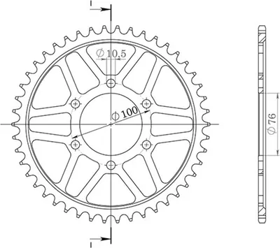 Immagine prodotto di In Acciaio Passo 530 - Z 38 Denti (Dis.14803)