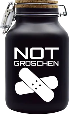 Produktbild von Spardose Geld Geschenk Ideen Not Groschen Schwarz Größe XXL 3 Liter