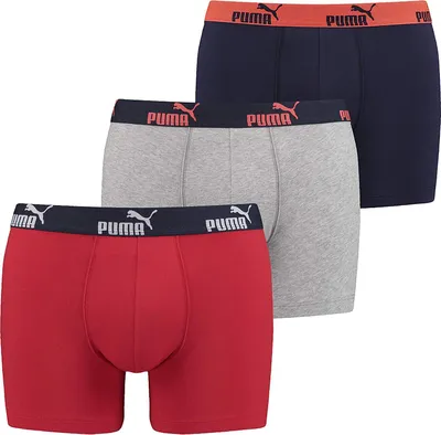 Produktbild von PUMA - Herren Boxer - Boxershort - Herren Unterwäsche - 3er Pack - Red/Navy | Größe S