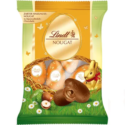 Produktbild Lindt Nougat Eier Ostereier Vollmilch und Nougat Creme 90g