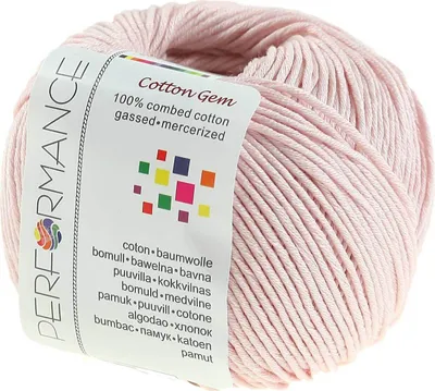 50g Strickgarn Cotton Gem Baumwolle Häkelgarn rosa