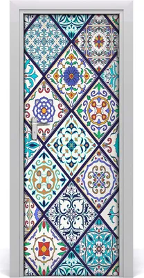 Produktbild von Tulup Türaufkleber 75x205 cm Dekorative Aufkleber Selbstklebend Wasserdichte Tapete Abnehmbar Schlafzimmer Wohnzimmer Wohnkultur - Fliese