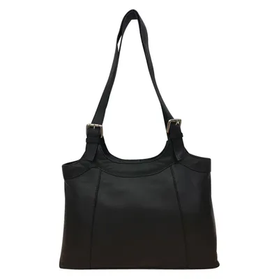 Produktbild von C1077 Cinino Ledertasche Schultertasche Schwarz