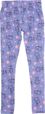 Produktbild von Peppa Wutz Leggings für Mädchen - Kinder Leggins Hose Mädchenhose Sporthose Lila 86-92