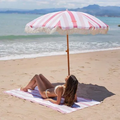 Immagine prodotto di Grande ombrellone da spiaggia UPF 50+ impermeabile 210x170 cm