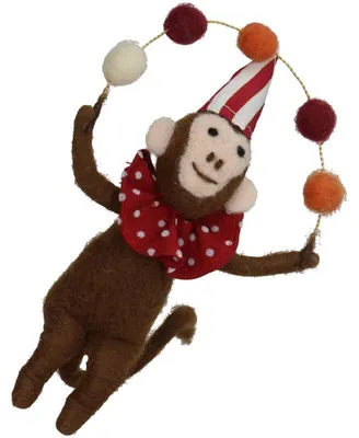 Produktbild von Weihnachtsanhänger Zirkusaffe - Mehrfarbig - 15 cm