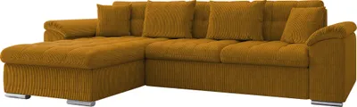 Produktbild von MIRJAN24 Ecksofa Diana Cord mit Bettkasten und Schlaffunktion, Elegante Couch, Polsterecke Sofa (Farbe: Poso 1, Seite: Links)