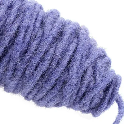 Produktbild von Dochtfaden 55m Dunkelviolett Filzschnur Jute Schafwolle Dekoration Kordel