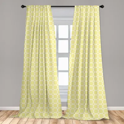 Zdjęcie produktu dla Abakuhaus, zasłony okienne, kształty w pastelowych kolorach, zestaw składający się z 2 elementów, wymiary 150 x 175 cm