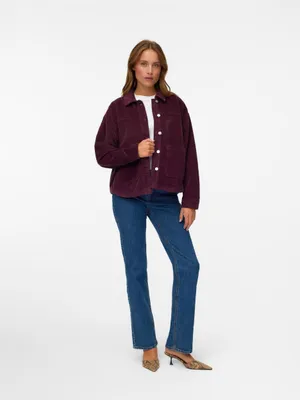 Produktbild von Vero Moda 10337350-S, Shacket, Weiblich, Erwachsener, Kleidungsknopf, Baumwolle, Violett