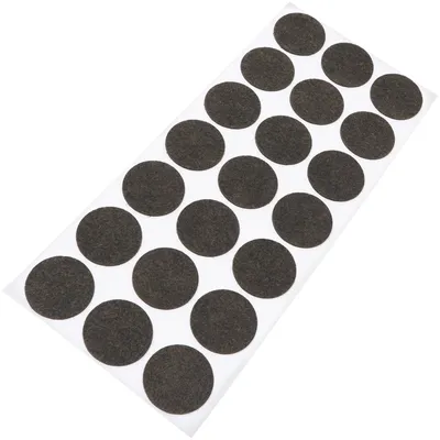 Produktbild von Adsamm® | 21 x Filzgleiter | Ø 30 mm | Braun | rund | 1.5 mm dünne selbstklebende Filz-Möbelgleiter in