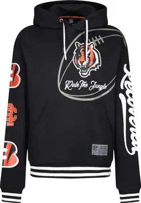 Zdjęcie produktu dla Bluza z kapturem z odzysku NFL Bengals Rule The Jungle dla fanów Cincinnati Bengals czarna 2XL