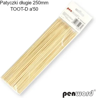 Image de Bâtons en bois longs 250mm 50pcs