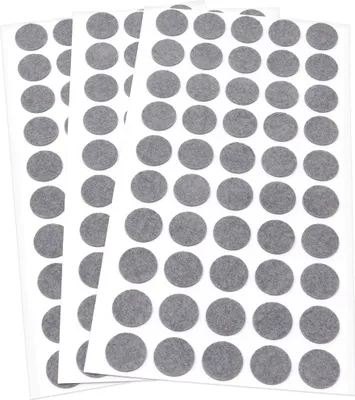 Produktbild von Adsamm® | 150 x Filzgleiter | Ø 16 mm | Grau | rund | 1.5 mm dünne selbstklebende Filz-Möbelgleiter in