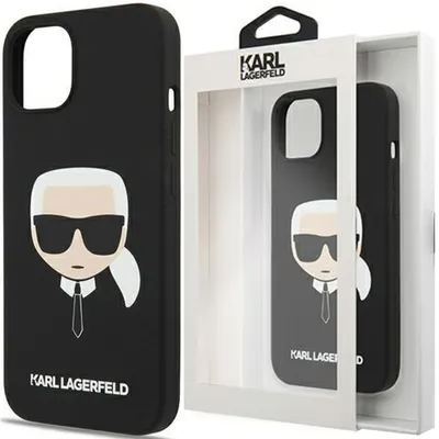 Produktbild von Karl Lagerfeld MagSafe Compatible Case Liquid Silicone Karl Head für iPhone 14 Plus schwarz