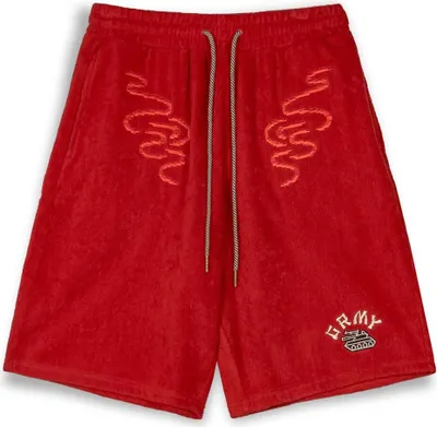 Produktbild von Grimey Lucky Dragon Terry Towelling Baggy Sportshorts Rot S Mann Rot S