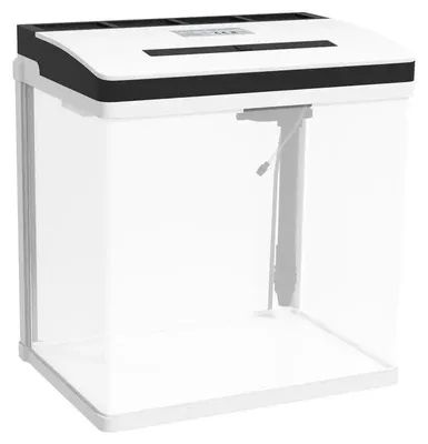 Produktbild von Glasaquarium - 28 l Fischbecken mit Filterabdeckung und LED-Beleuchtung - 38 x 26 x 39,5 cm - Elektrisch - Armeegrün