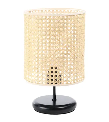 Zdjęcie produktu dla Lampa stołowa BOHO MIDI BLACK rattan naturalny