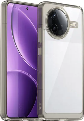 Produktbild von Schutzhülle für Xiaomi Redmi K80 Klar Rückseite Stoßfeste TPU Silikon Bumper Hülle Grau