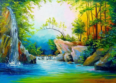 Produktbild von Enjoy Puzzle Puzzle Wasserfall Wald 1000 Teile bunt