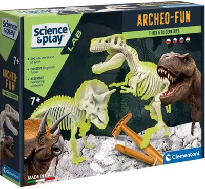 Immagine prodotto di Set archeologico con T-rex e Triceratopo